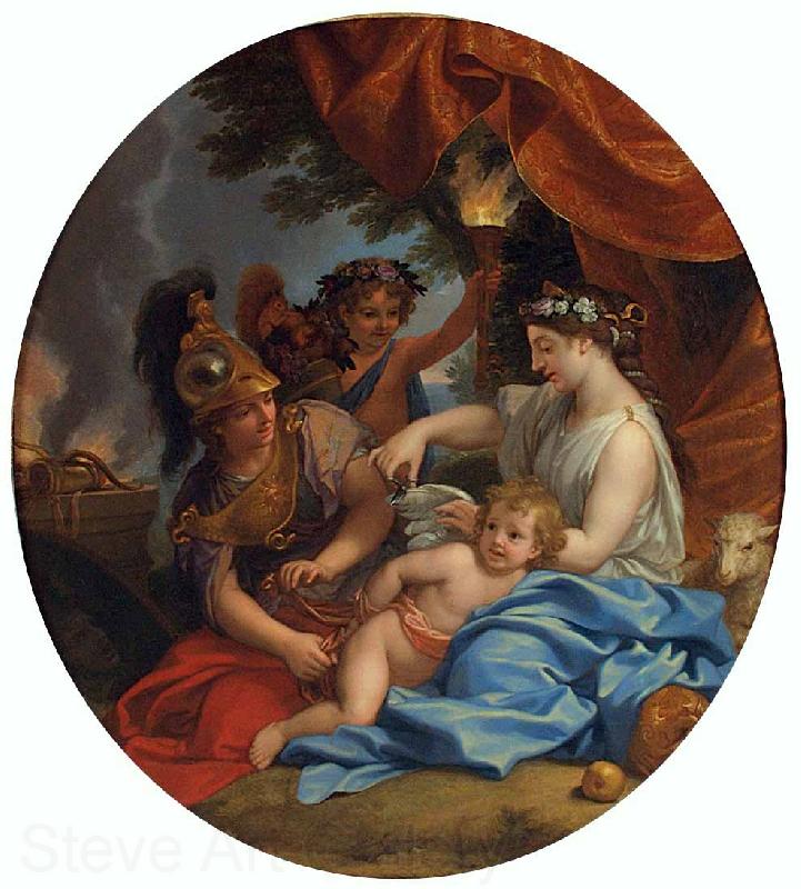 Charles le Brun Venus Clipping Cupids Wings Norge oil painting art